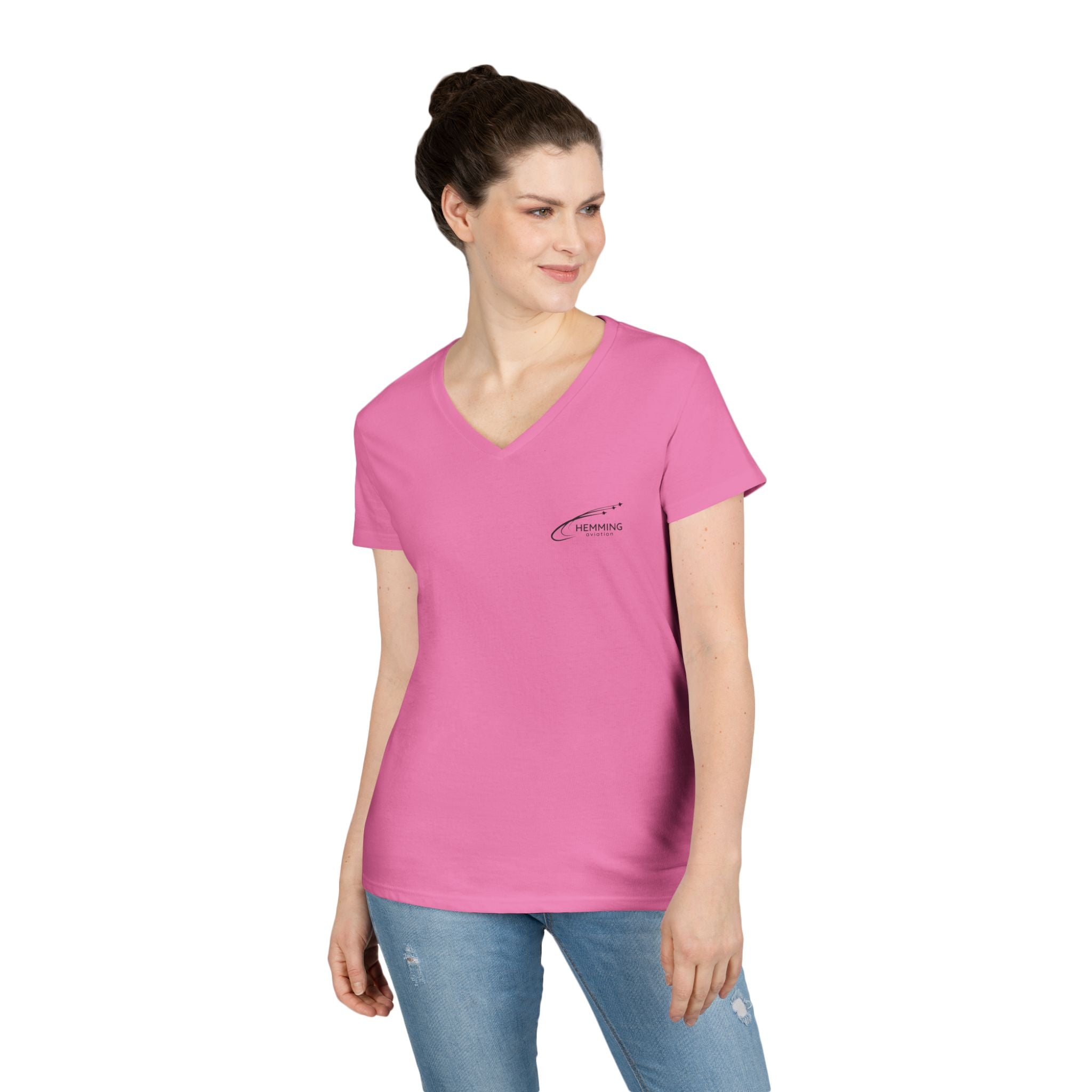 T-Shirt Ladies' V-Neck - Hemming Aviation Logo