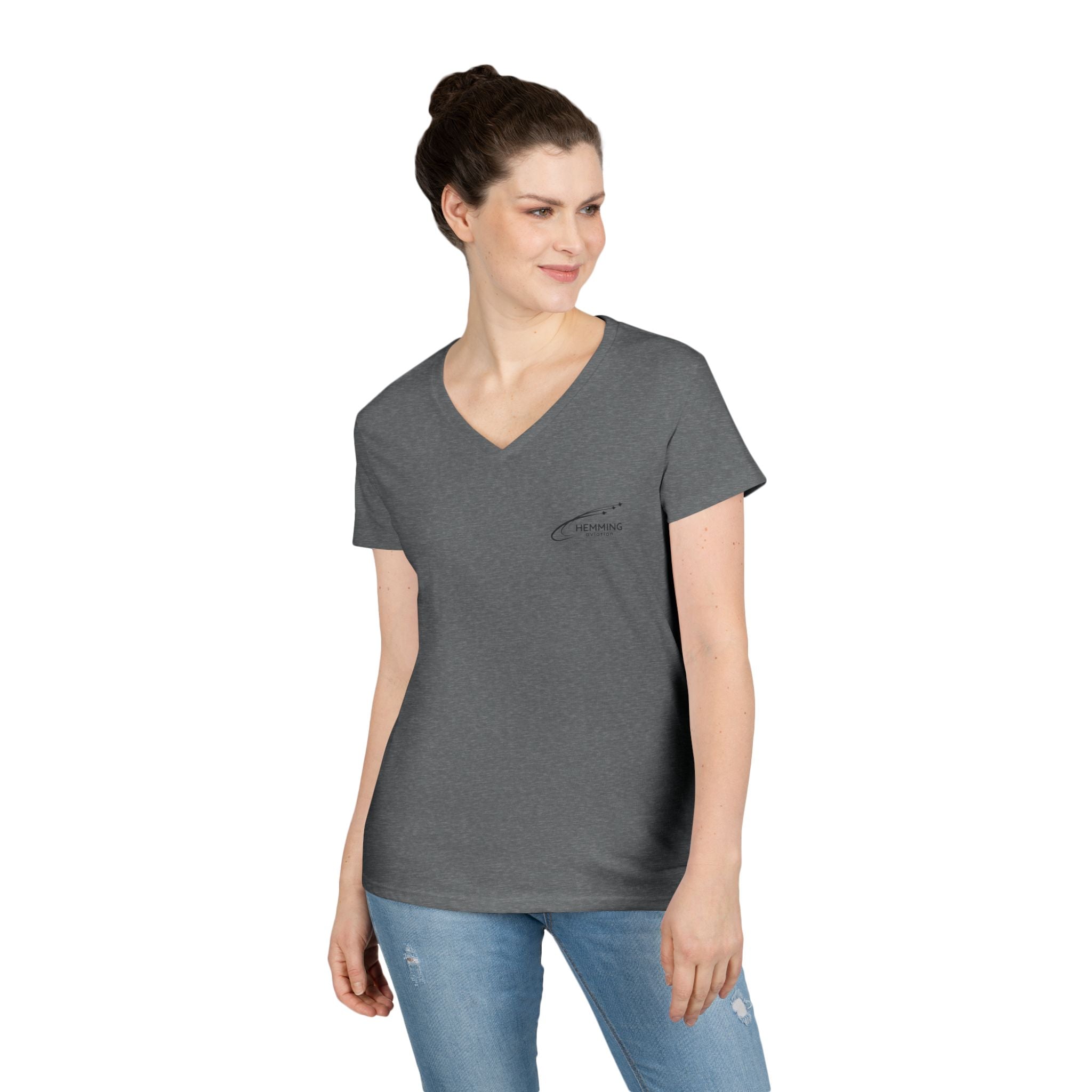 T-Shirt Ladies' V-Neck - Hemming Aviation Logo