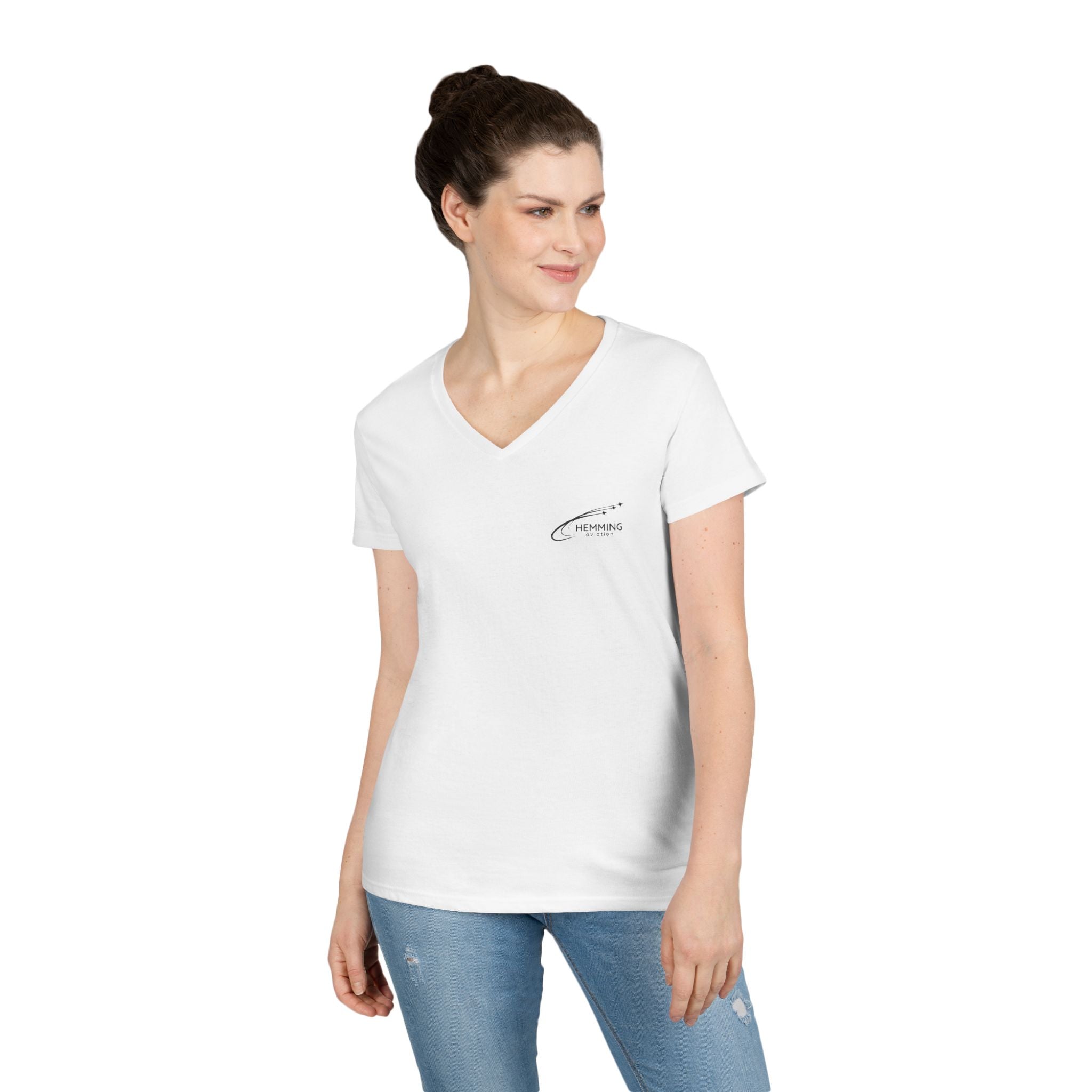T-Shirt Ladies' V-Neck - Hemming Aviation Logo