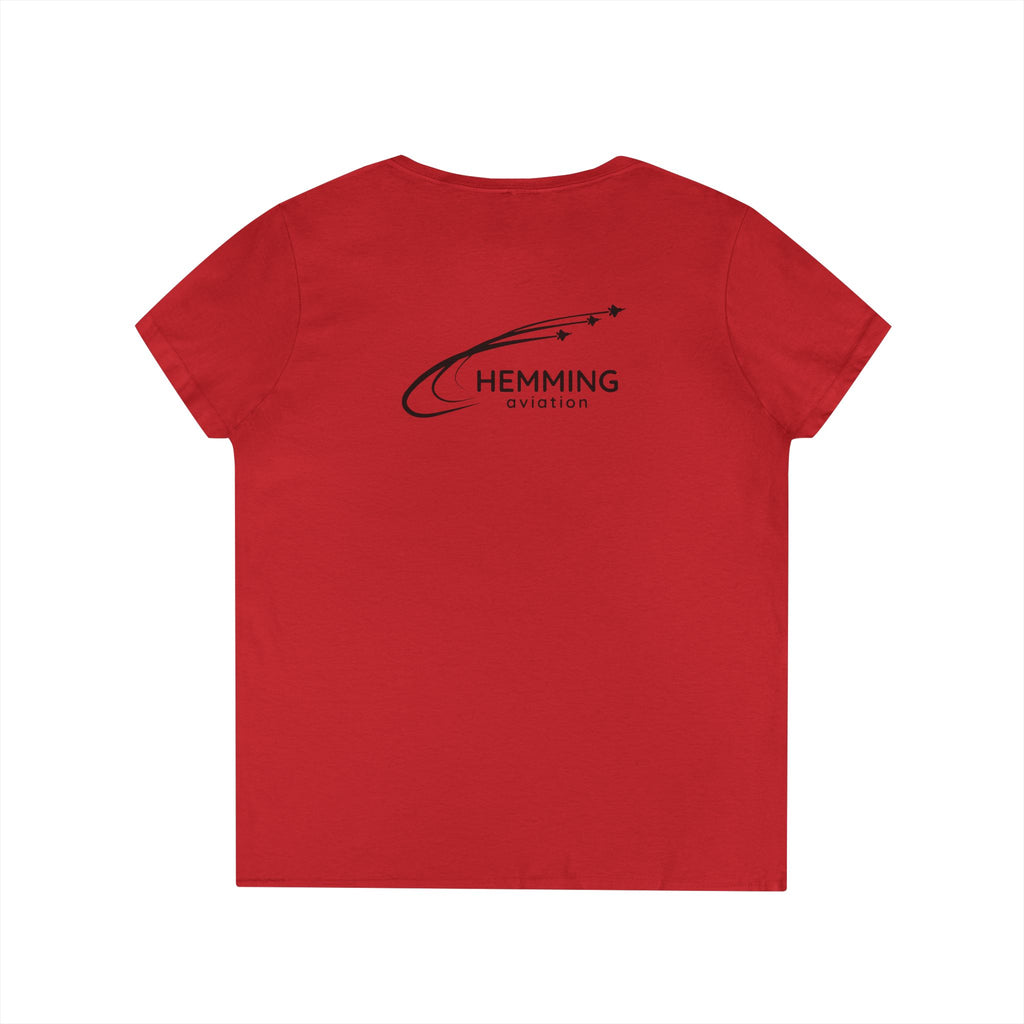 T-Shirt Ladies' V-Neck - Hemming Aviation Logo