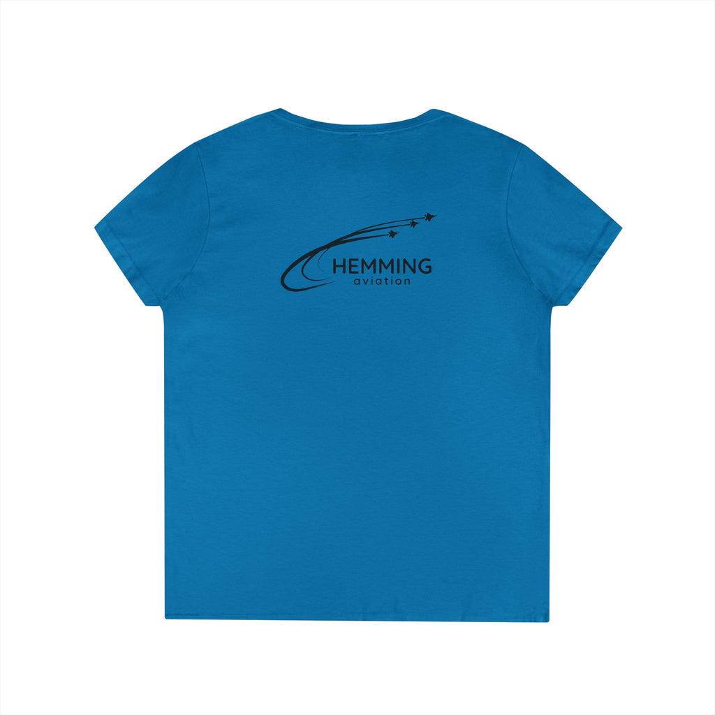 T-Shirt Ladies' V-Neck - Hemming Aviation Logo