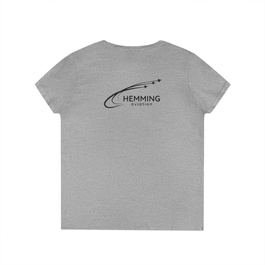 T-Shirt Ladies' V-Neck - Hemming Aviation Logo